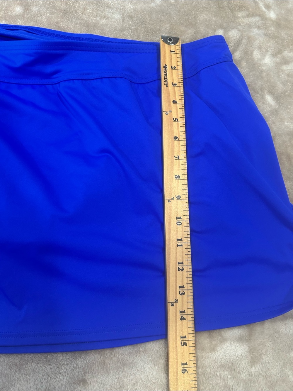 Lands' End 20W Skirted Swim Suit Bottom blue vacation beach pool plus size easy - Picture 4 of 8